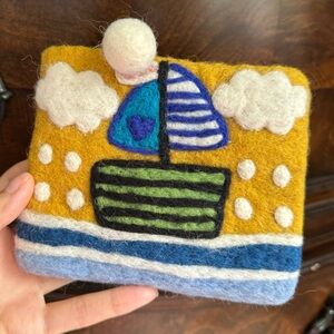 wool felt wallet, card bag, storage bag, unisex